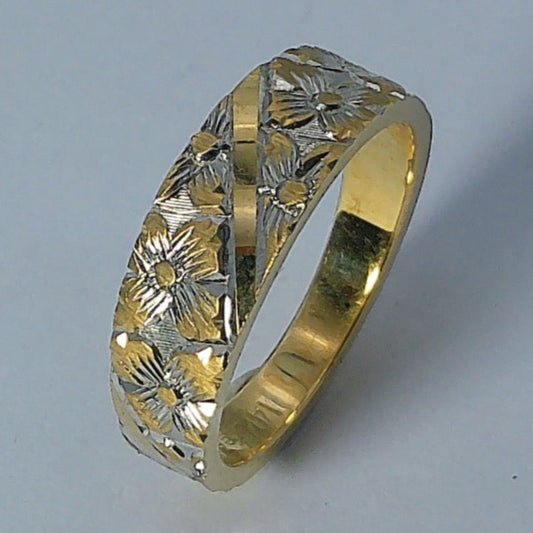14K Yellow Gold Keepsake Wedding Ring, 6-3mm, Size 6
