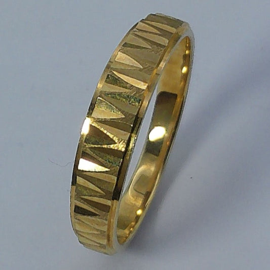 14K Yellow Gold Goldmaster Wedding Ring, 4.8-3.9mm, Size 10