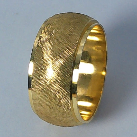14K Yellow Gold Goldmaster Wedding Band, 7.6mm, Size 3.5