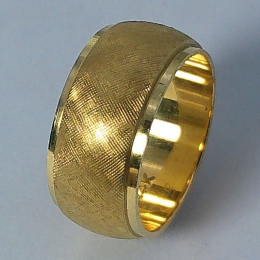 14K Yellow Gold Goldmaster Wedding Band, 8mm, Size 4