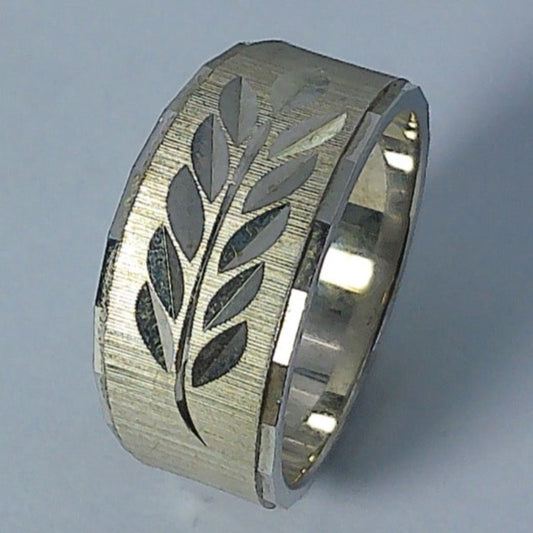 14K White Gold Goldmaster Wedding Ring, 9-5mm, Size 6