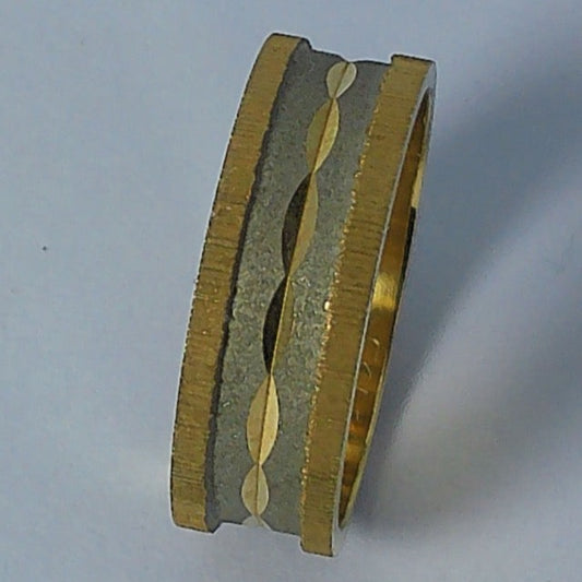 14K Tu-tone Goldmaster Wedding band, 5.8mm, Size 5.5