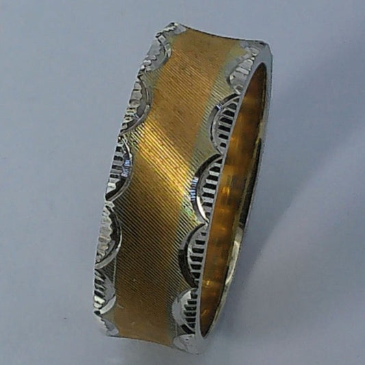14K Tu-tone Keepsake Wedding Band, 6.1mm, Size 6