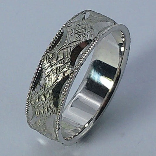 14K White Gold Goldmaster Wedding Band, 6mm, Size 8