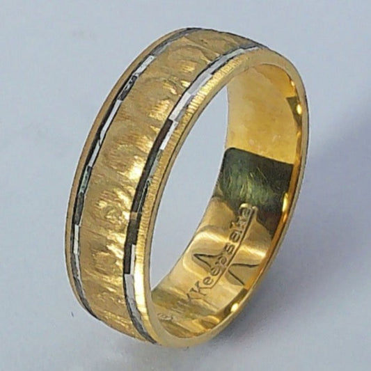 14K Yellow Gold Keepsake Wedding Band, 6mm, Size 8.5