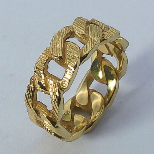 14K Yellow Gold Goldmaster Wedding Band, 8mm, Size 8.5,